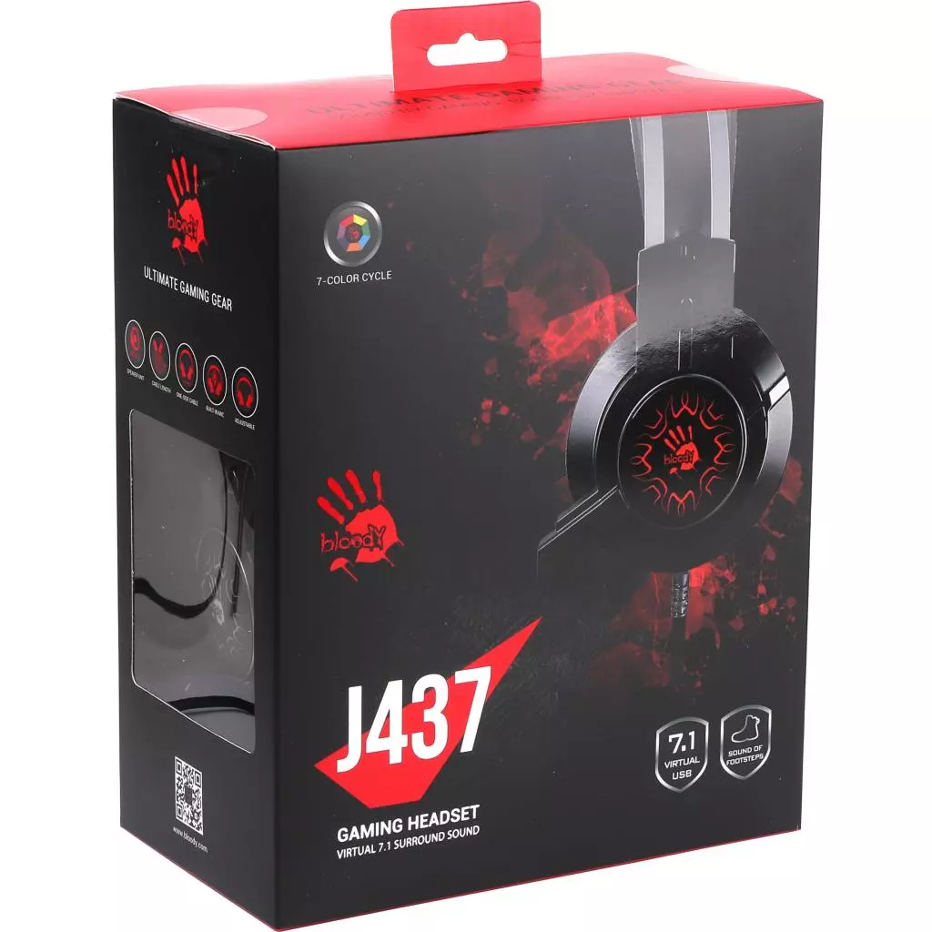 Наушники A4Tech Bloody J437 Black - 3 Наушники A4Tech Bloody J437 Black - 3