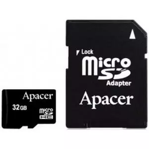 Карта памяти Apacer 32Gb microSDHC Class4 w/ 1 Adapter RP (AP32GMCSH4-R)