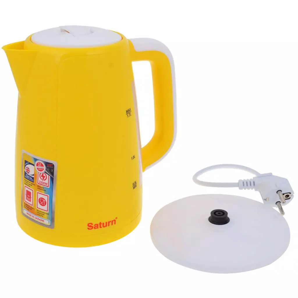 Электрочайник Saturn ST-EK8435 Yellow/White - 3