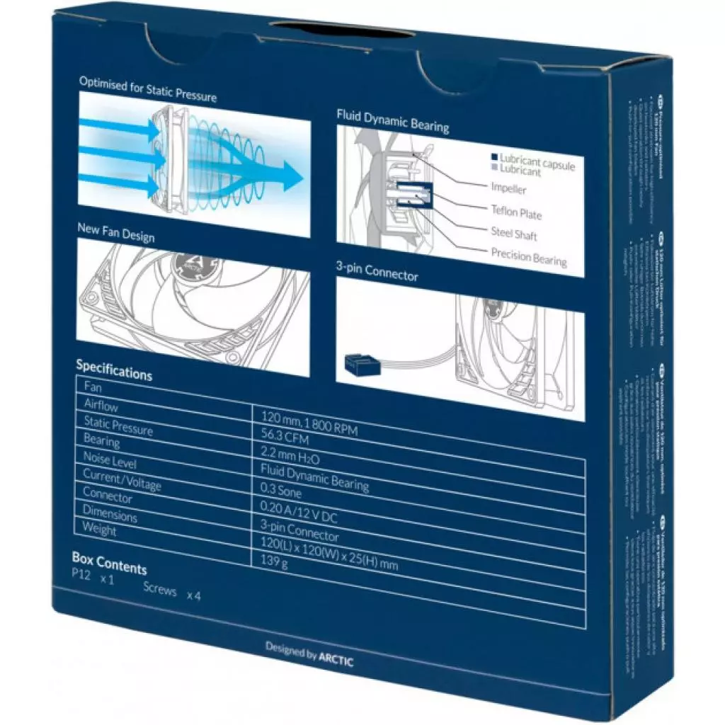 Кулер для корпуса Arctic P12 Black (ACFAN00118A) - 4 Кулер для корпуса Arctic P12 Black (ACFAN00118A) - 4