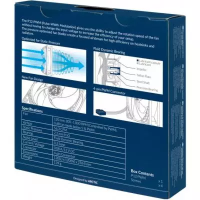 Кулер для корпуса Arctic P12 PWM White (ACFAN00171A) - 4