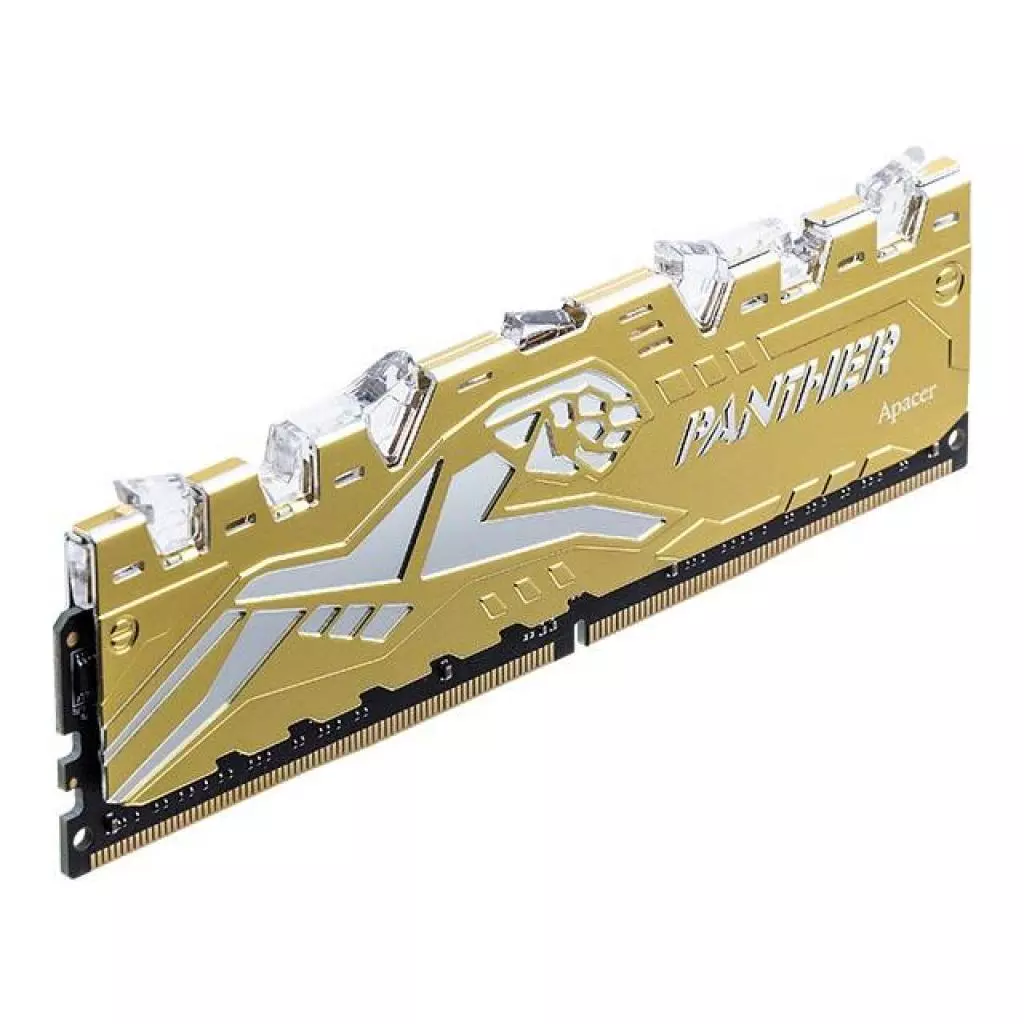 Модуль памяти для компьютера DDR4 16GB (2x8GB) 2666 MHz Panther Rage RGB Silver-Golden Apacer (EK.16G2V.GQMK2) - 2 Модуль памяти для компьютера DDR4 16GB (2x8GB) 2666 MHz Panther Rage RGB Silver-Golden Apacer (EK.16G2V.GQMK2) - 2