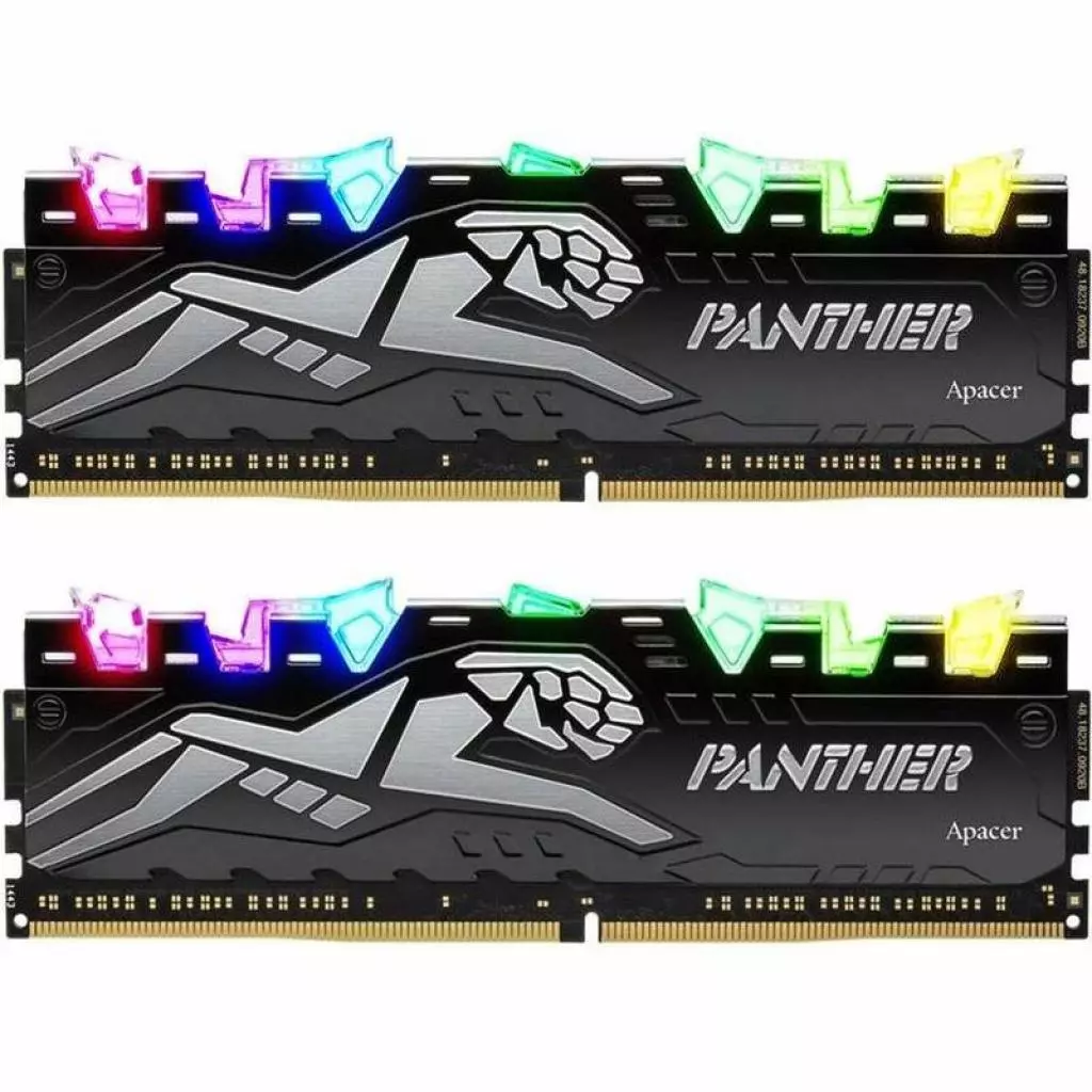 Модуль памяти для компьютера DDR4 16GB (2x8GB) 3200 MHz Panther Rage RGB Silver Apacer (EK.16GA1.GJNK2)