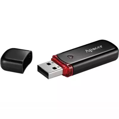 USB флеш накопитель Apacer 8GB AH333 black USB 2.0 (AP8GAH333B-1) - 2