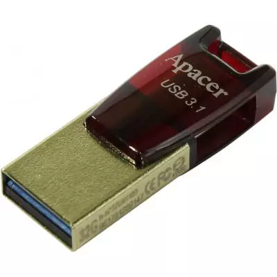 USB флеш накопитель Apacer 16GB AH180 Red USB 3.1 (AP16GAH180R-1) - 1 USB флеш накопитель Apacer 16GB AH180 Red USB 3.1 (AP16GAH180R-1) - 1