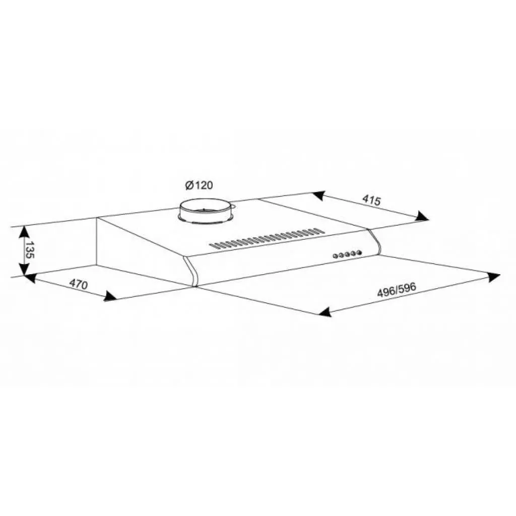 Вытяжка кухонная Eleyus Vizor 60 BG Бежевый - 3