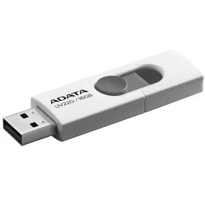 USB флеш накопитель ADATA 16GB UV220 White/Gray USB 2.0 (AUV220-16G-RWHGY) - 1 USB флеш накопитель ADATA 16GB UV220 White/Gray USB 2.0 (AUV220-16G-RWHGY) - 1