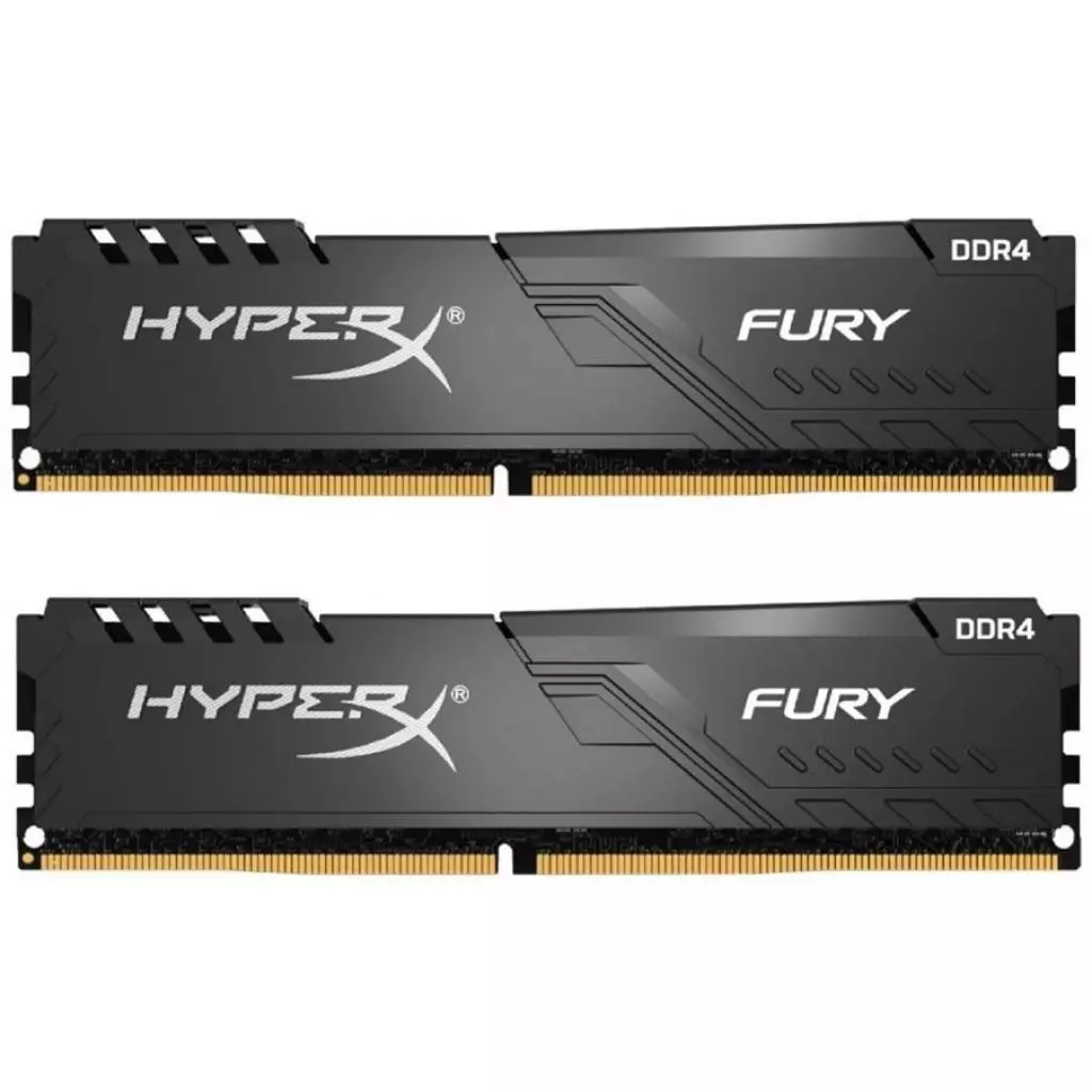 Модуль памяти для компьютера DDR4 64GB (2x32GB) 3200 MHz HyperX Fury Black Kingston Fury (ex.HyperX) (HX432C16FB3K2/64)