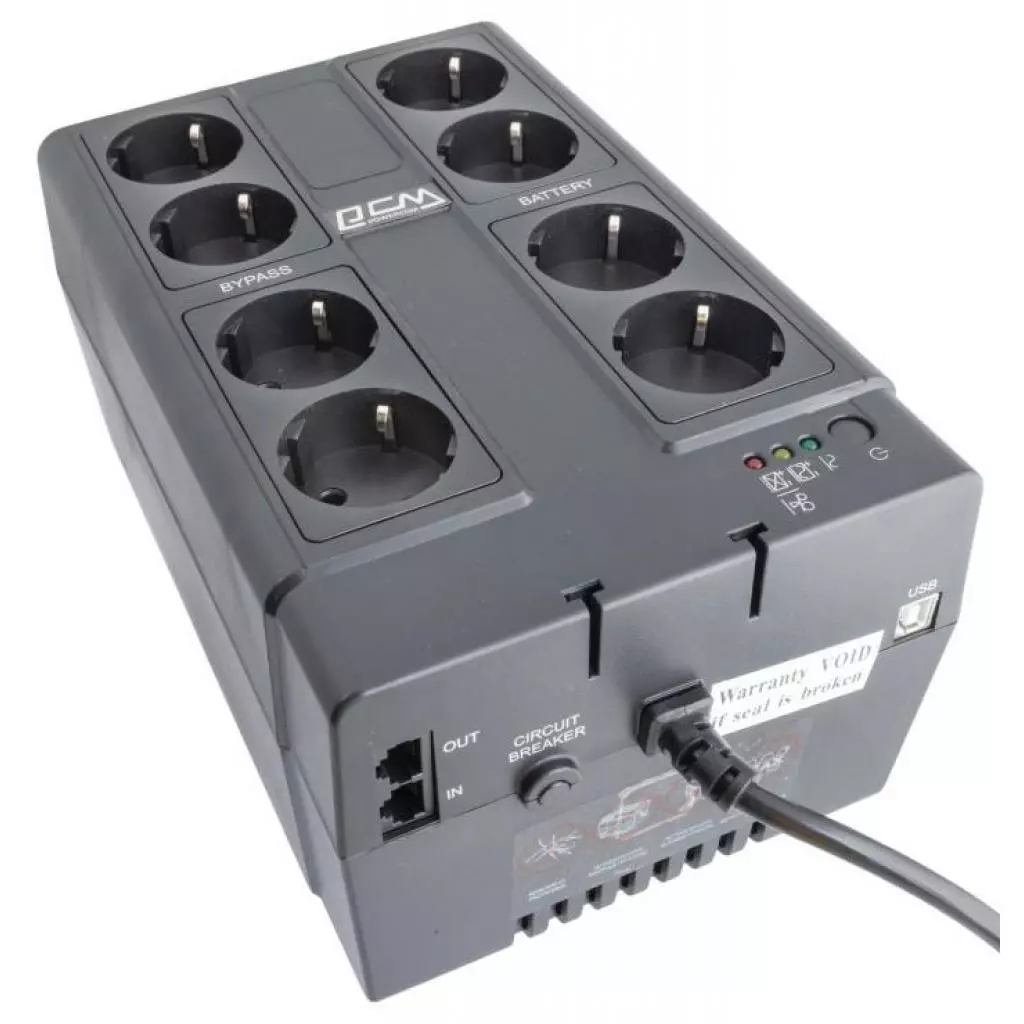 Источник бесперебойного питания Powercom CUB-650E USB Powercom (CUB.650E.USB)