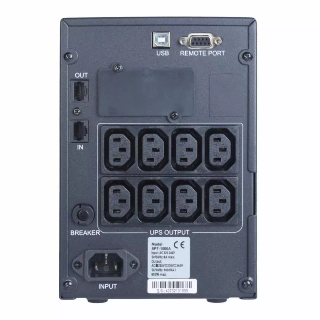 Источник бесперебойного питания Powercom SPT-1000-II LCD (SPT.1000.II.LCD) - 2