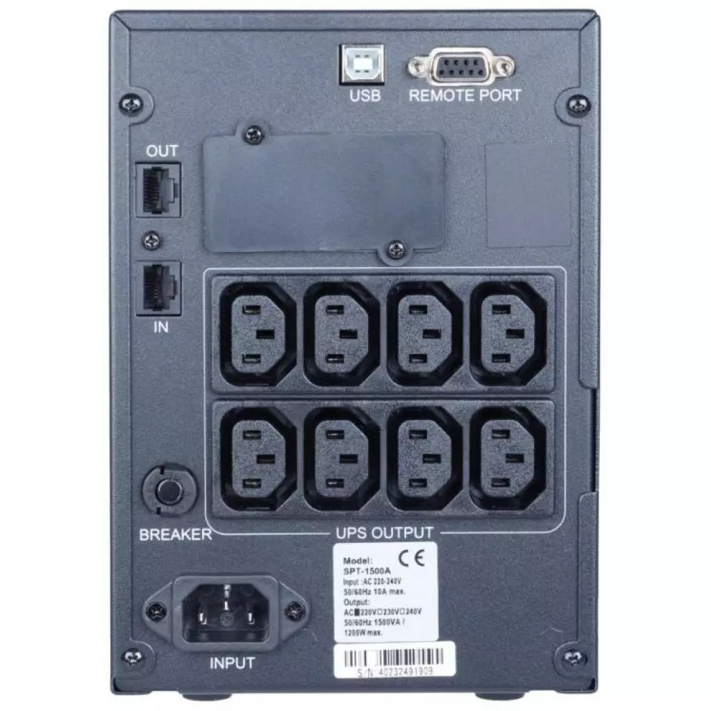 Источник бесперебойного питания Powercom SPT-1500-II LCD Powercom (SPT.1500.II.LCD) - 2