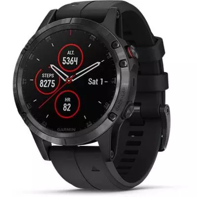 Смарт-часы Garmin Fenix 5 Plus Sapphire Black with Black Silicone (010-01988-79)