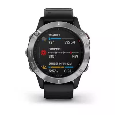Смарт-часы Garmin Fenix 6 silver with Black Band (010-02158-00) - 1