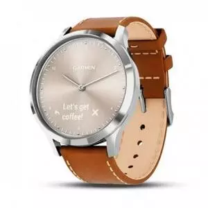 Смарт-часы Garmin Vivomove HR Premium Silver with Tan Italian Leather Band (010-01850-AA)
