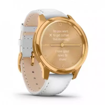 Смарт-часы Garmin Vivomove Luxe 24K Gold PVD Stainless Steel Case with White I (010-02241-08) - 2