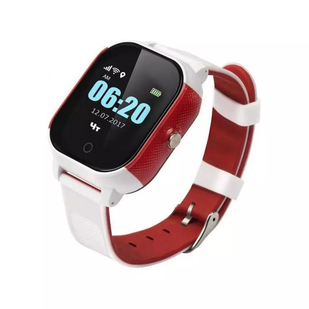 Смарт-часы GoGPS К23 white/red Детские телефон-часы с GPS треккером (K23WHRD)