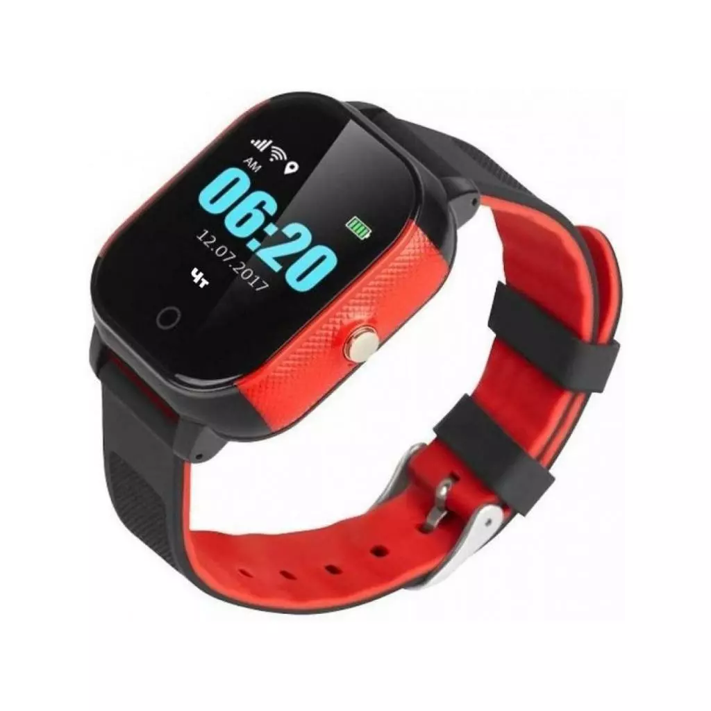 Смарт-часы GoGPS К23 Black/red Детские телефон-часы с GPS треккером (K23BKRD)