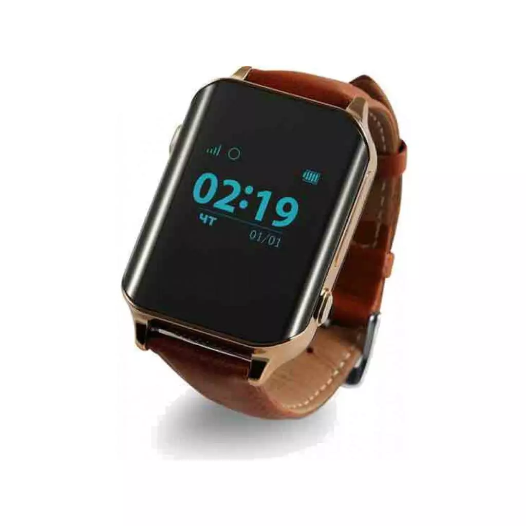 Смарт-часы GoGPS М01 Gold Телефон-часы с GPS треккером (M01GD)