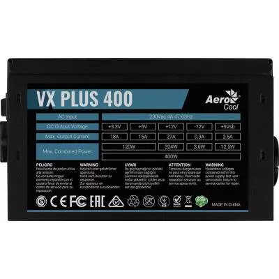 Блок питания AeroCool VX PLUS 400 bulk - 3 Блок питания AeroCool VX PLUS 400 bulk - 3