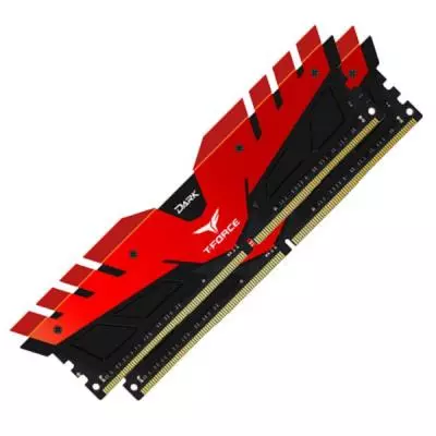 Модуль памяти для компьютера DDR4 16GB (2x8GB) 3000 MHz T-Force Dark Red Team (TDRED416G3000HC16CDC01) - 2