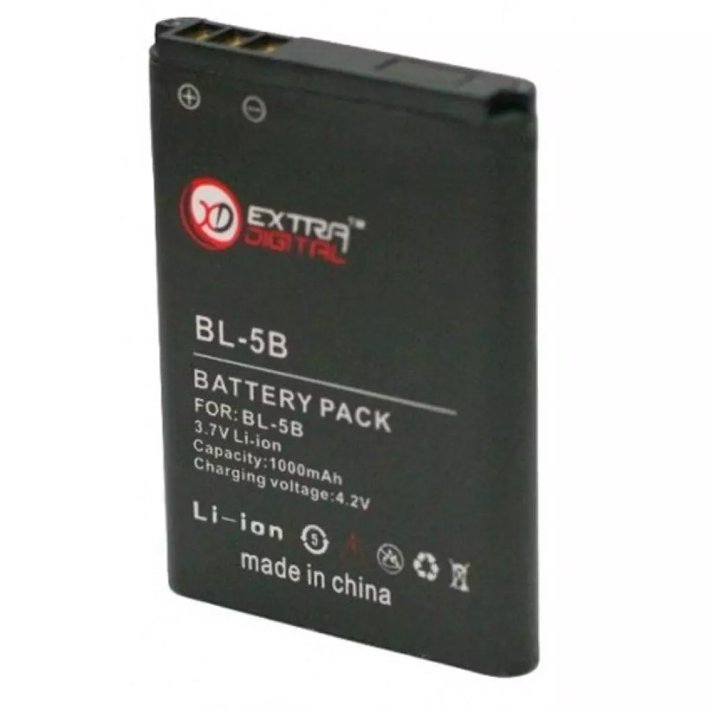 Аккумуляторная батарея для телефона Extradigital Nokia BL-5B (BMN6272) - 1 Аккумуляторная батарея для телефона Extradigital Nokia BL-5B (BMN6272) - 1