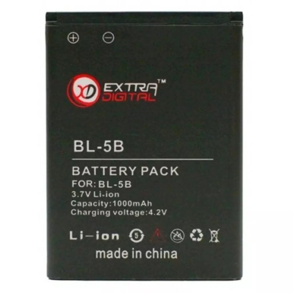 Аккумуляторная батарея для телефона Extradigital Nokia BL-5B (BMN6272)