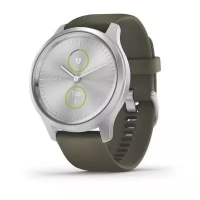 Смарт-часы Garmin Vivomove Style Silver Aluminum Case with Moss Silicone Band (010-02240-21/01)