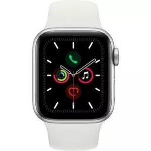 Смарт-часы Apple Watch Series 5 GPS, 44mm Silver Aluminium Case with White Sp (MWVD2GK/A)