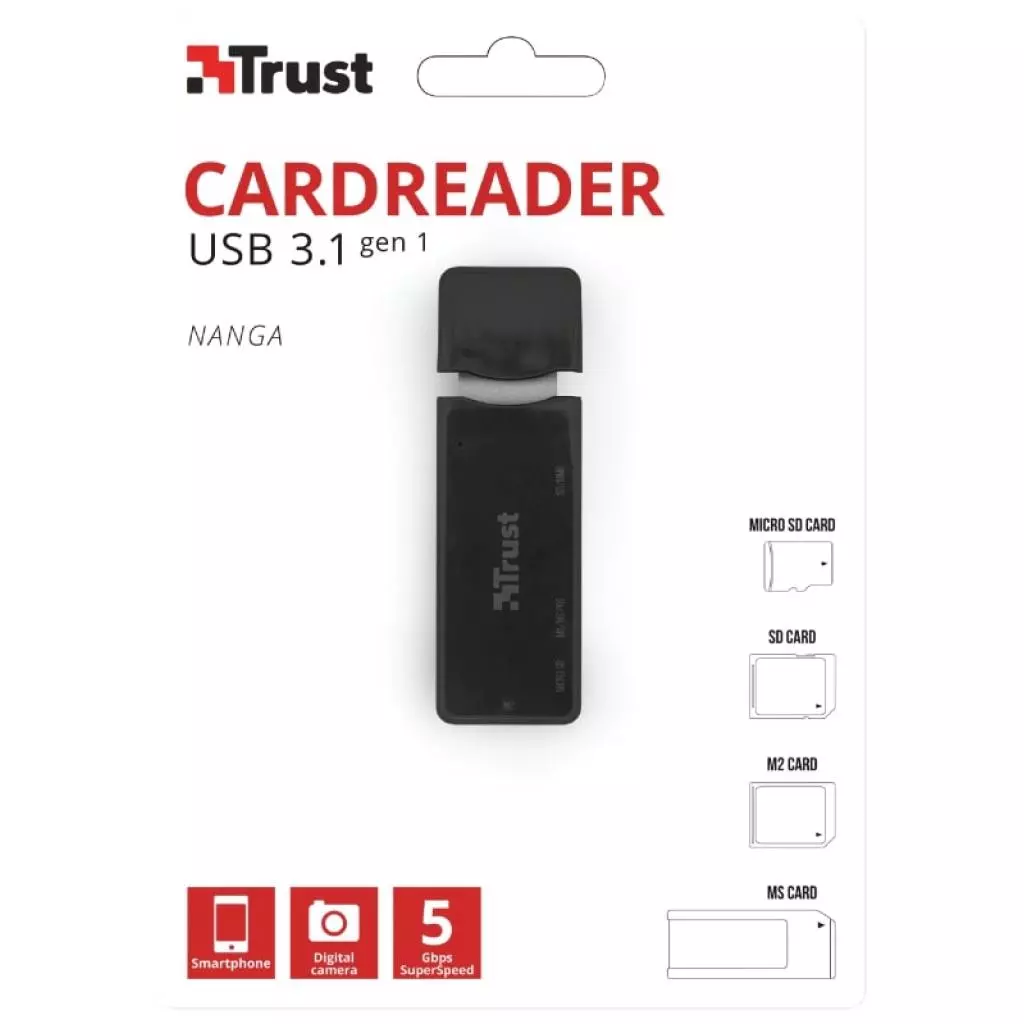 Считыватель флеш-карт Trust Nanga USB 3.1 (21935) - 2 Считыватель флеш-карт Trust Nanga USB 3.1 (21935) - 2