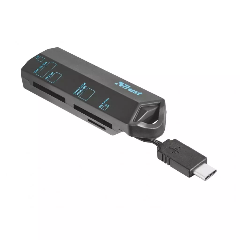 Считыватель флеш-карт Trust USB Type-C BLACK (20968) - 2