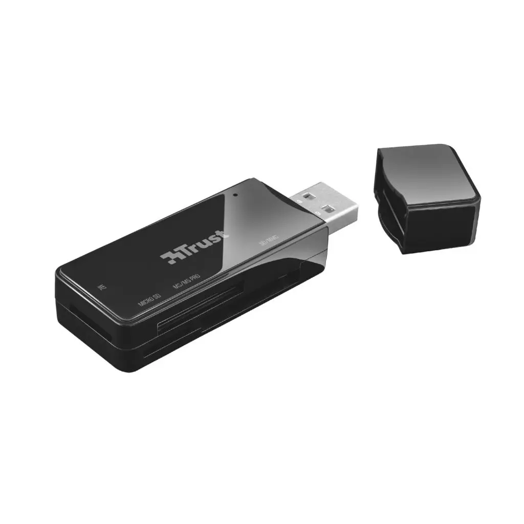 Считыватель флеш-карт Trust Nanga USB 2.0 BLACK (21934) - 1 Считыватель флеш-карт Trust Nanga USB 2.0 BLACK (21934) - 1