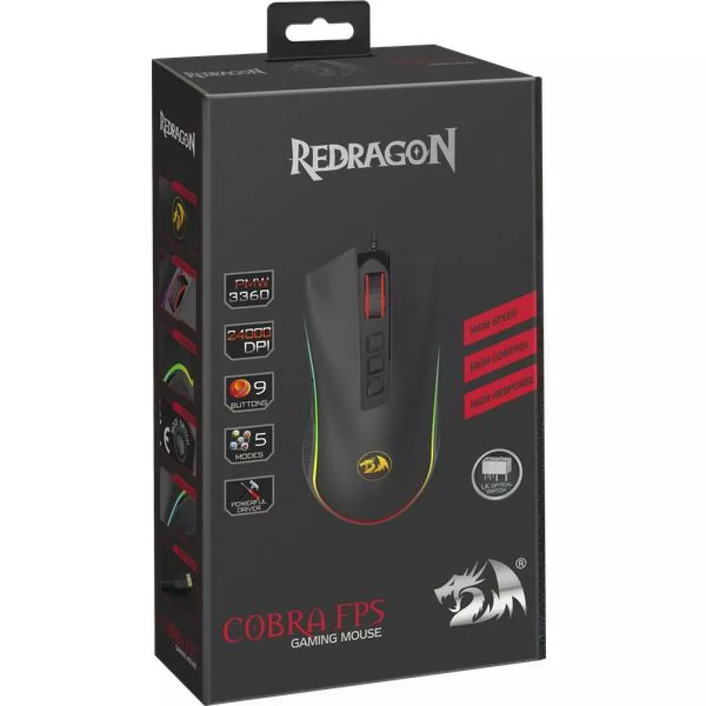Мышка Redragon Cobra FPS RGB IR USB Black (78284) - 7 Мышка Redragon Cobra FPS RGB IR USB Black (78284) - 7