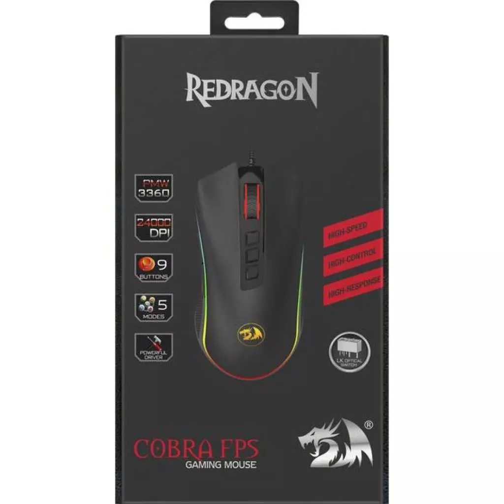 Мышка Redragon Cobra FPS RGB IR USB Black (78284) - 8 Мышка Redragon Cobra FPS RGB IR USB Black (78284) - 8