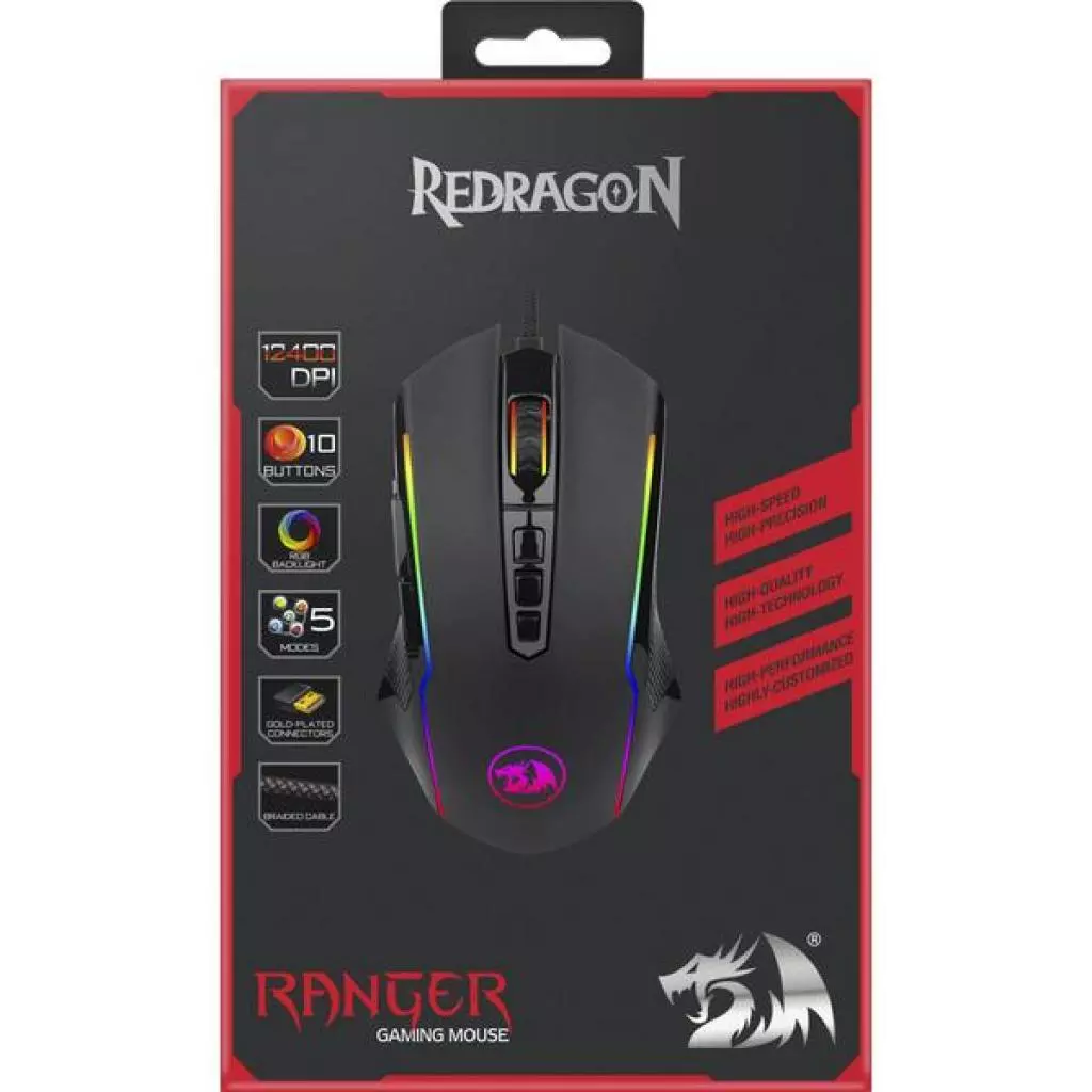 Мышка Redragon Ranger RGB IR USB Black (77423) - 3 Мышка Redragon Ranger RGB IR USB Black (77423) - 3