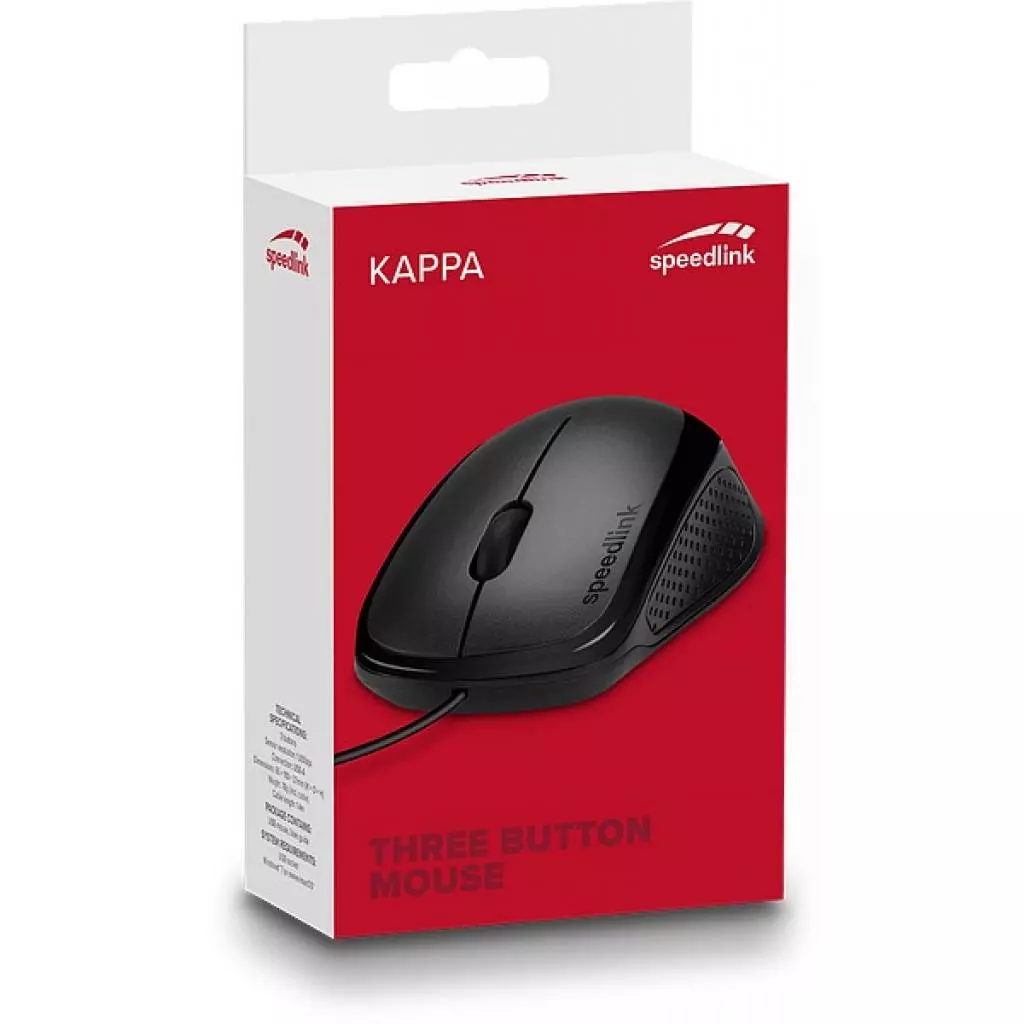 Мышка Speedlink Kappa USB Black (SL-610011-BK) - 2 Мышка Speedlink Kappa USB Black (SL-610011-BK) - 2