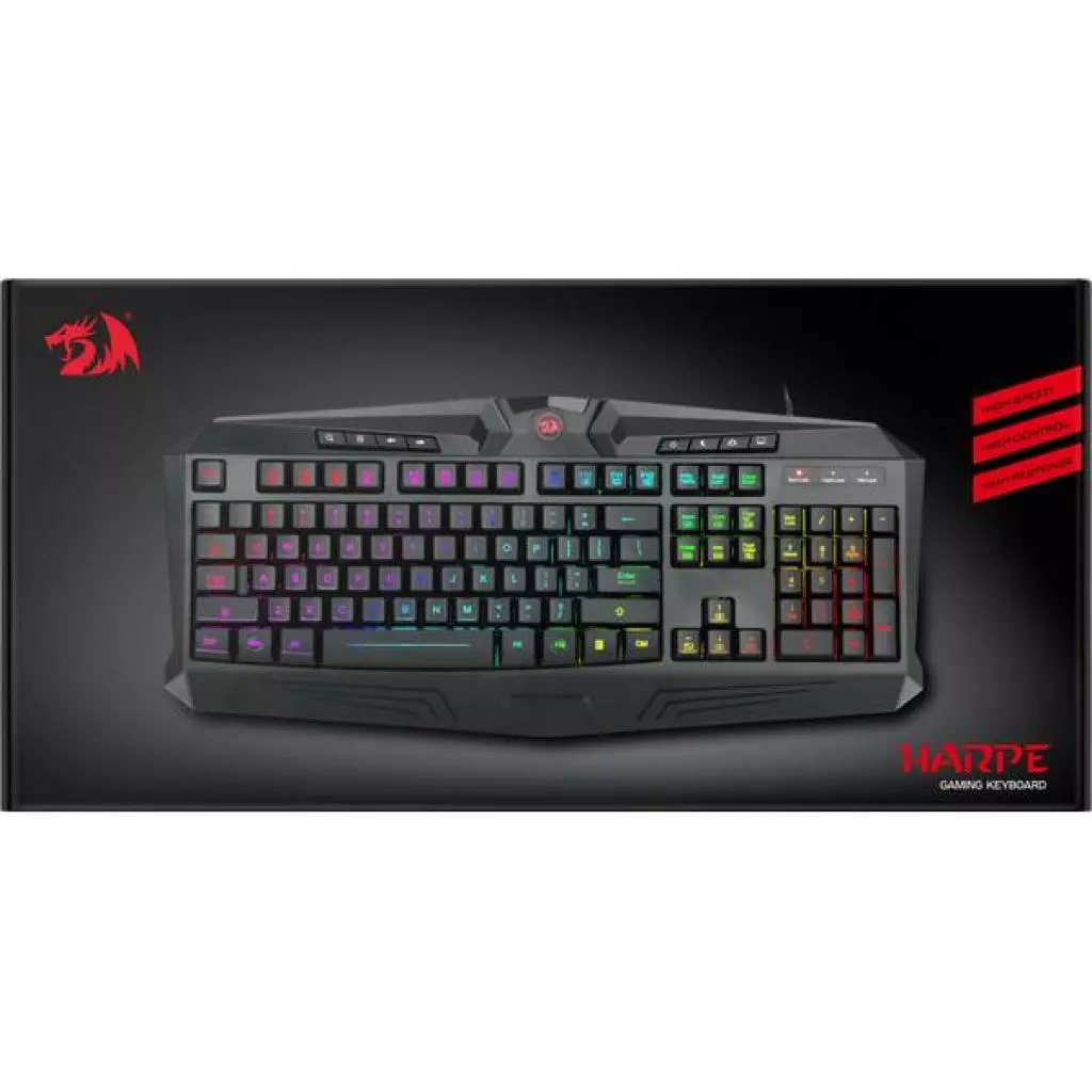 Клавиатура Redragon Harpe RGB USB Black (75095) - 9 Клавиатура Redragon Harpe RGB USB Black (75095) - 9