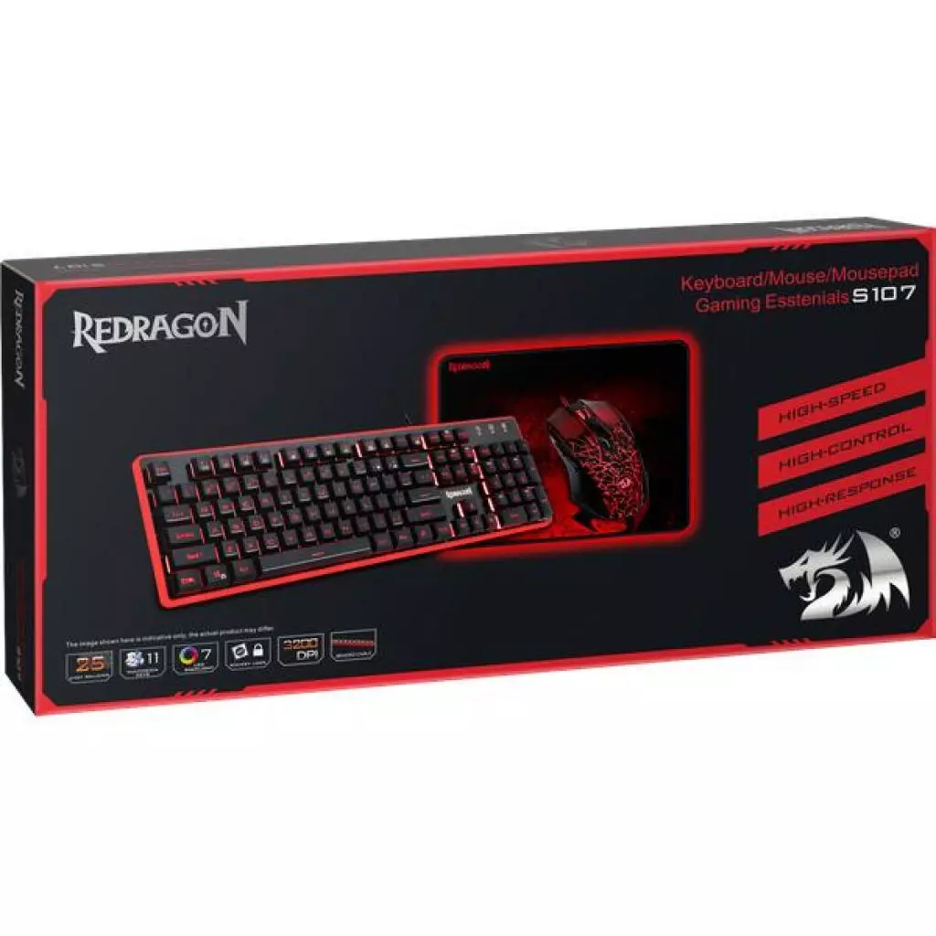 Комплект Redragon S107 USB Black-Red (78225) - 7