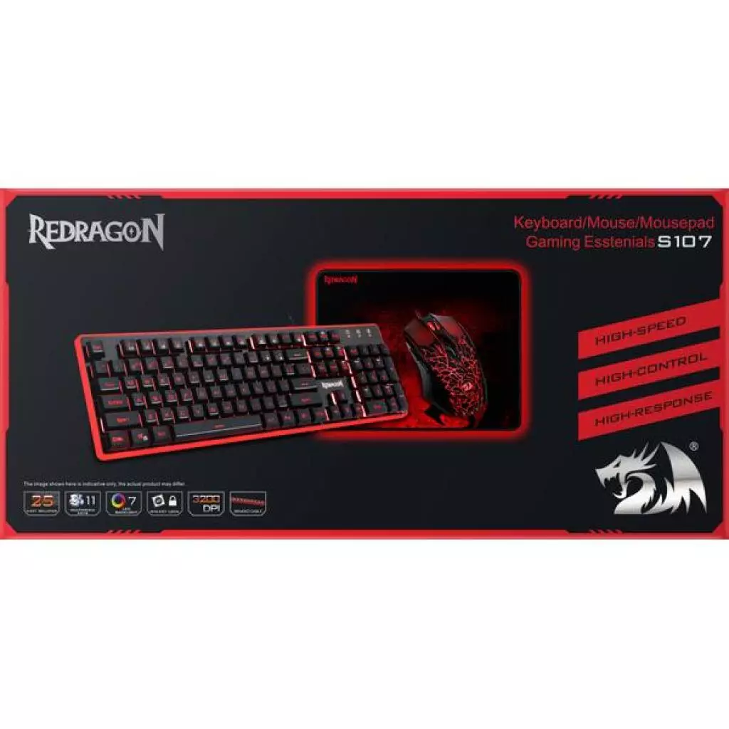 Комплект Redragon S107 USB Black-Red (78225) - 8