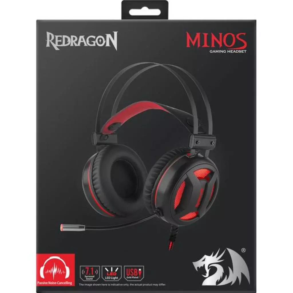 Наушники Redragon Minos Surround 7.1 Black-Red (78368) - 3