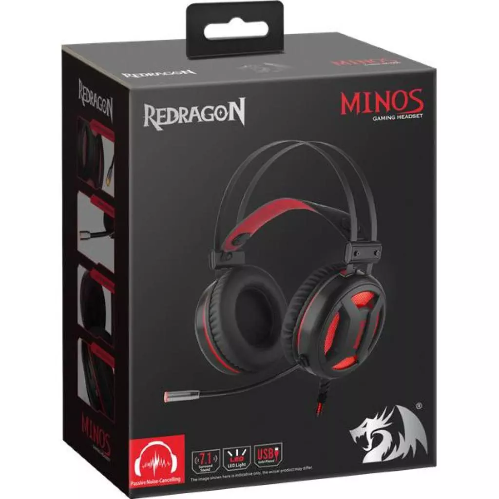 Наушники Redragon Minos Surround 7.1 Black-Red (78368) - 11