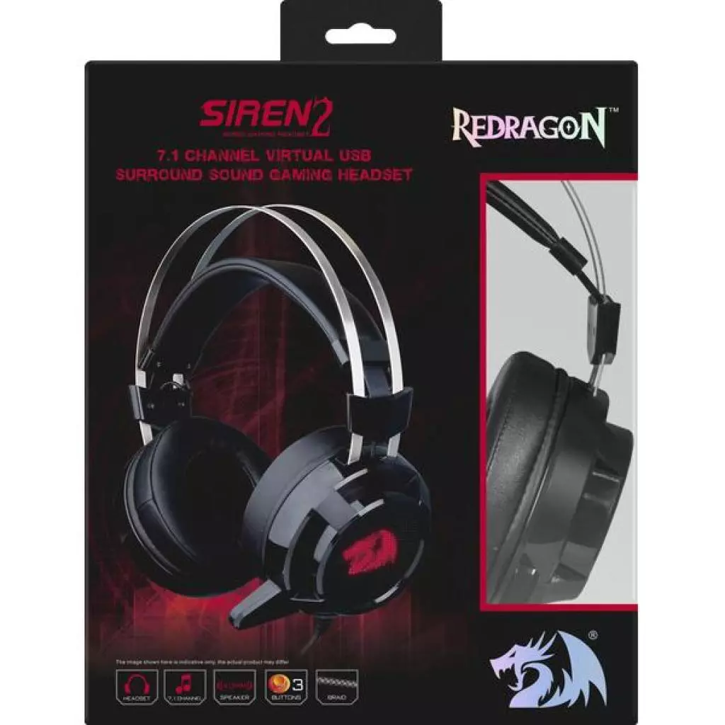 Наушники Redragon Siren 2 Vibration Surround 7.1 Black-Red (74830) - 10 Наушники Redragon Siren 2 Vibration Surround 7.1 Black-Red (74830) - 10