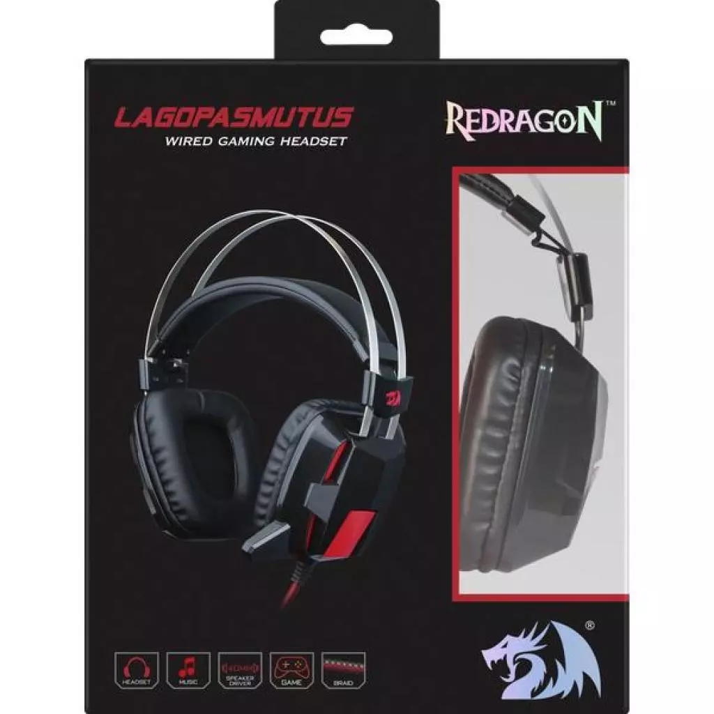 Наушники Redragon Lagopasmutus 2 Black-Red (75165) - 9 Наушники Redragon Lagopasmutus 2 Black-Red (75165) - 9
