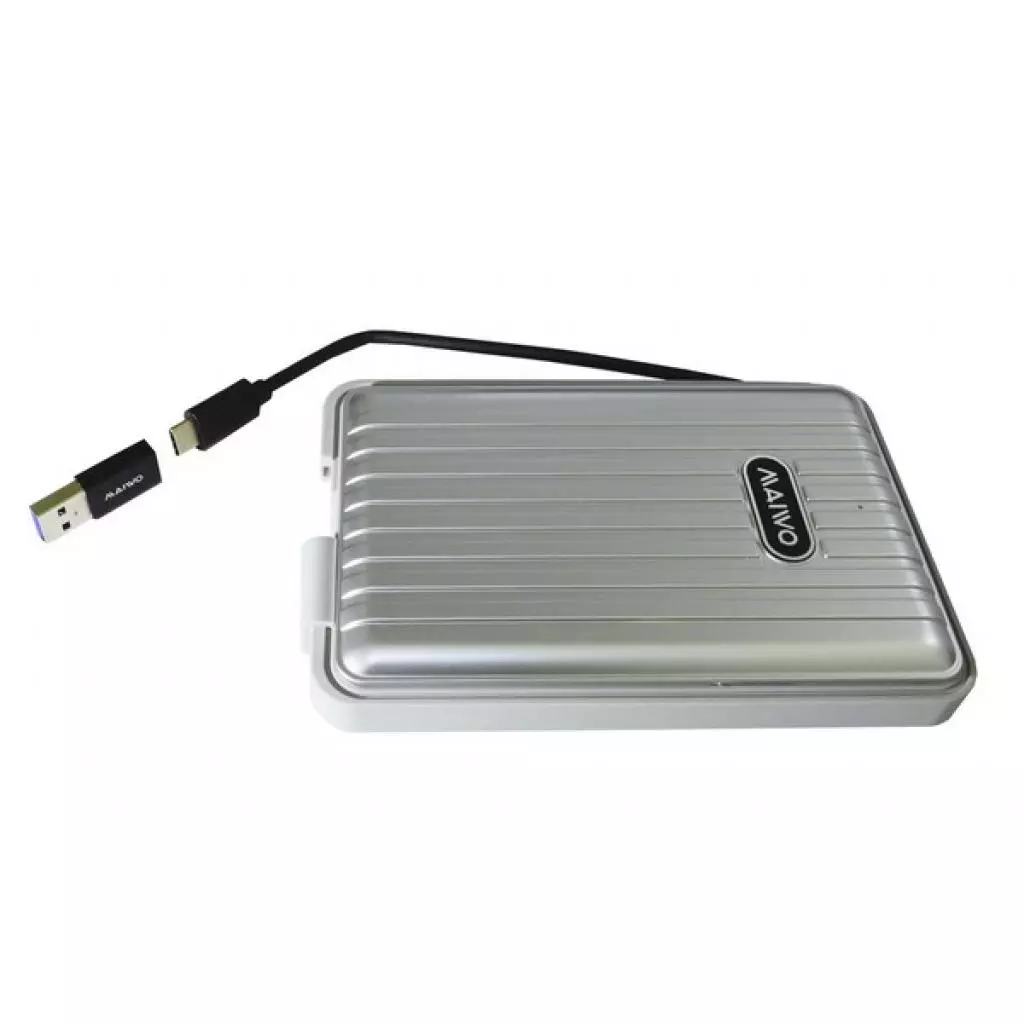 Карман внешний Maiwo для HDD/SSD 2.5" SATA через USB3.1 Type-C (K2529G1 silver) - 3 Карман внешний Maiwo для HDD/SSD 2.5" SATA через USB3.1 Type-C (K2529G1 silver) - 3