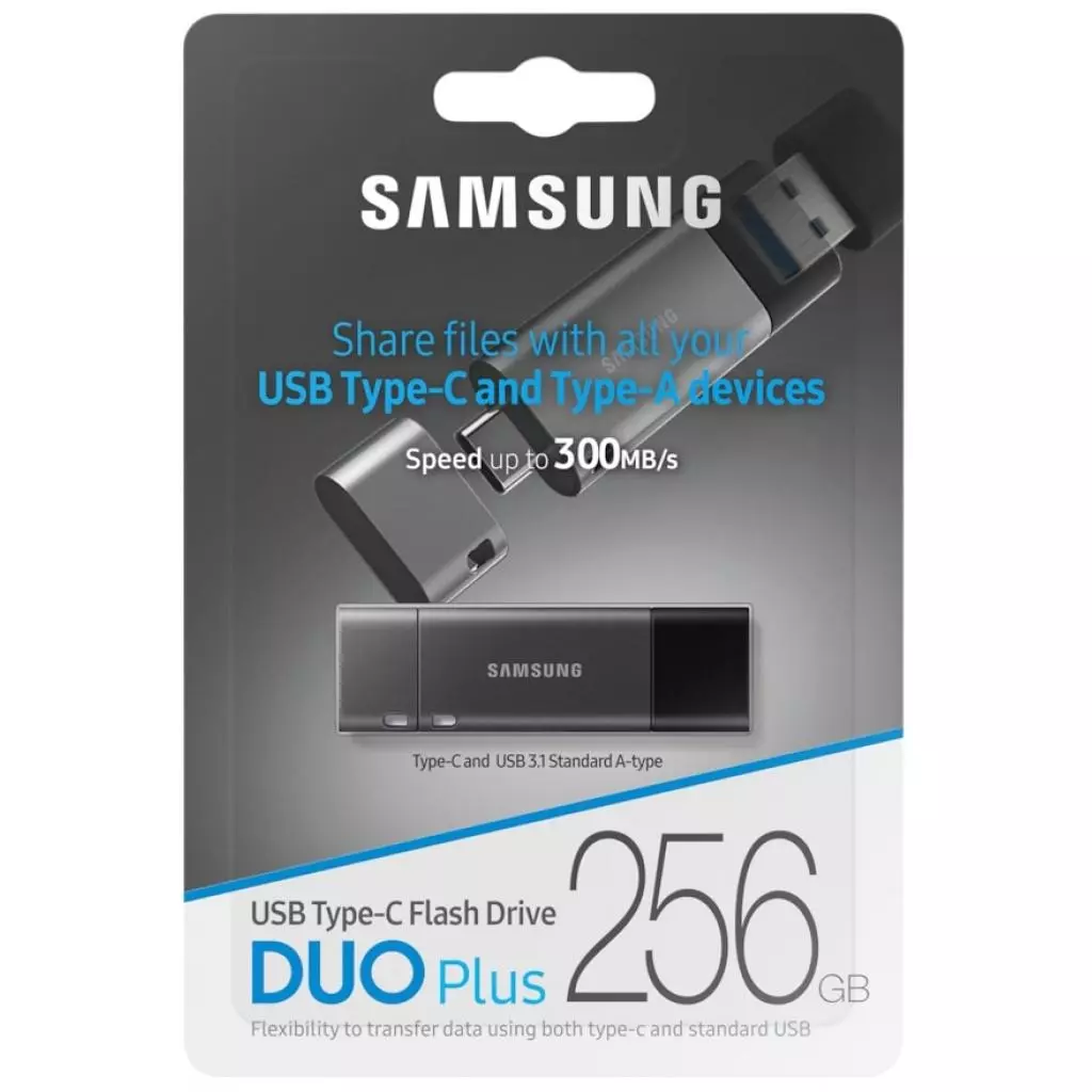 USB флеш накопитель Samsung 256GB DriveDUO Plus USB 3.1 Type-C (MUF-256DB/APC) - 9 USB флеш накопитель Samsung 256GB DriveDUO Plus USB 3.1 Type-C (MUF-256DB/APC) - 9