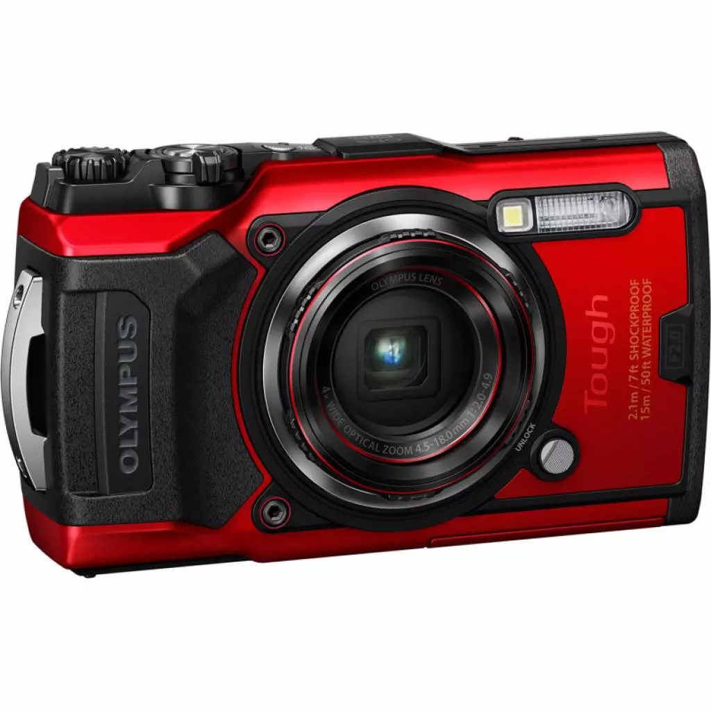 Цифровой фотоаппарат Olympus TG-6 Red (Waterproof - 15m; GPS; 4K; Wi-Fi) (V104210RE000) - 1 Цифровой фотоаппарат Olympus TG-6 Red (Waterproof - 15m; GPS; 4K; Wi-Fi) (V104210RE000) - 1