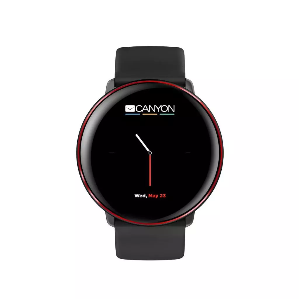 Смарт-часы Canyon CNS-SW75BR black-red body with extra black leather belt (CNS-SW75BR) - 1 Смарт-часы Canyon CNS-SW75BR black-red body with extra black leather belt (CNS-SW75BR) - 1