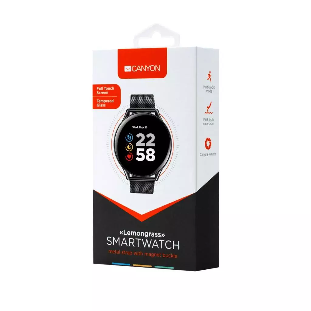 Смарт-часы Canyon CNS-SW70BB Black body with black metal belt (CNS-SW70BB) - 2 Смарт-часы Canyon CNS-SW70BB Black body with black metal belt (CNS-SW70BB) - 2