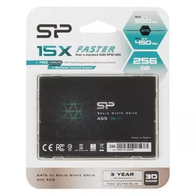 Накопитель SSD 2.5" 256GB Silicon Power (SP256GBSS3A55S25) - 5 Накопитель SSD 2.5" 256GB Silicon Power (SP256GBSS3A55S25) - 5