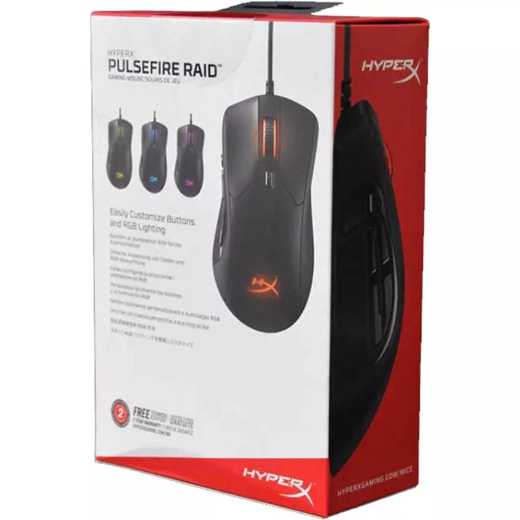 Мышка HyperX Pulsefire Raid USB Black (HX-MC005B) - 2 Мышка HyperX Pulsefire Raid USB Black (HX-MC005B) - 2