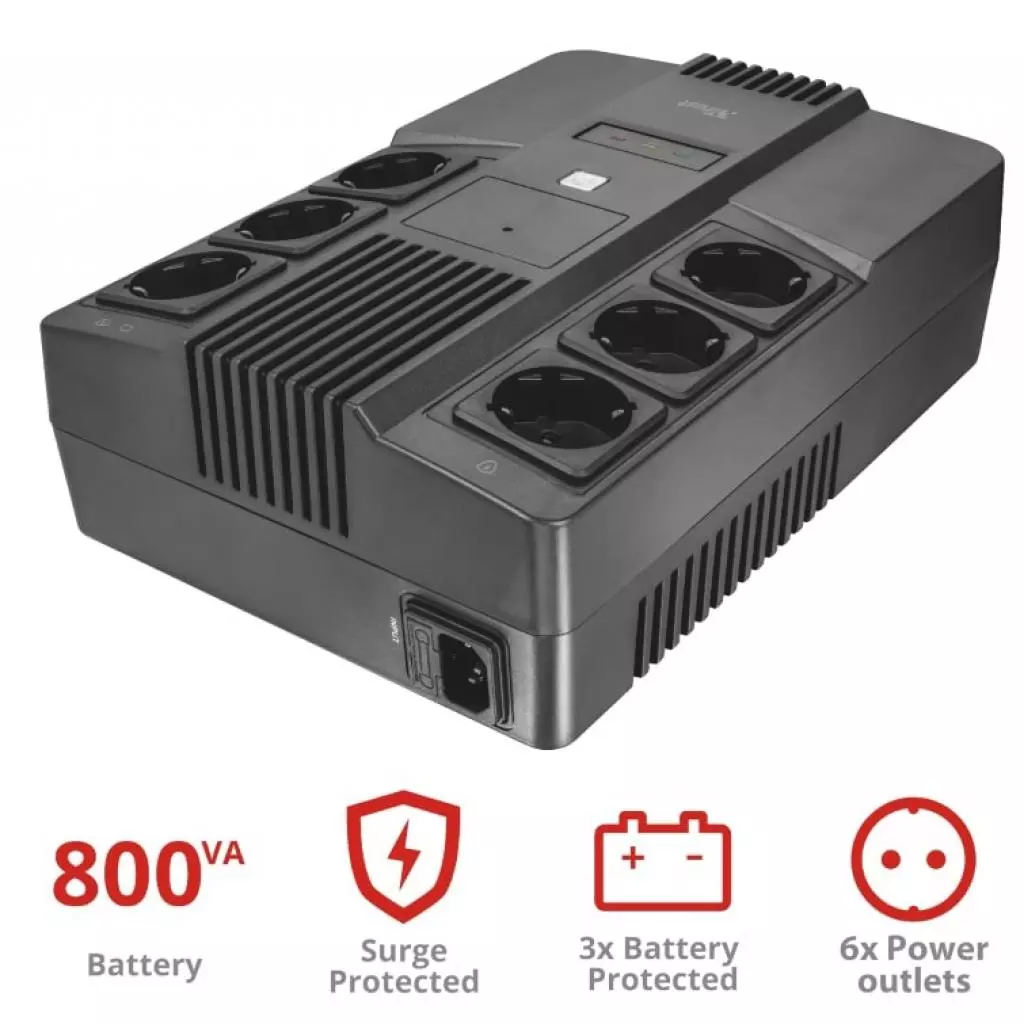 Источник бесперебойного питания Trust Maxxon 800VA UPS (23326_TRUST) - 10 Источник бесперебойного питания Trust Maxxon 800VA UPS (23326_TRUST) - 10